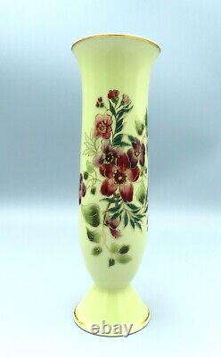 Zsolnay Porcelain Vase Hungarian Hand Painted Large Tall Meadow Flowers 9380