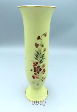 Zsolnay Porcelain Vase Hungarian Hand Painted Large Tall Meadow Flowers 9380