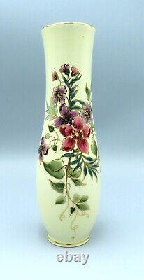 Zsolnay Porcelain Vase Hungarian Hand Painted Large Tall Meadow Flowers 9601