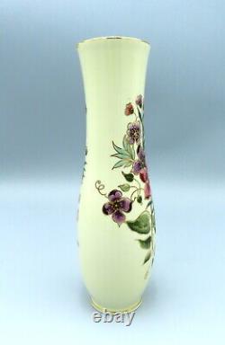 Zsolnay Porcelain Vase Hungarian Hand Painted Large Tall Meadow Flowers 9601