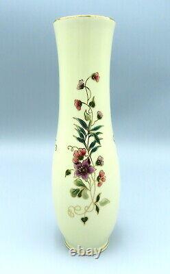 Zsolnay Porcelain Vase Hungarian Hand Painted Large Tall Meadow Flowers 9601